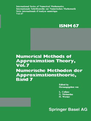 cover image of Numerical Methods of Approximation Theory, Volume 7 / Numerische Methoden der Approximationstheorie, Band 7